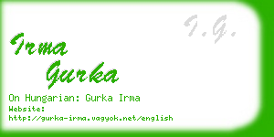 irma gurka business card